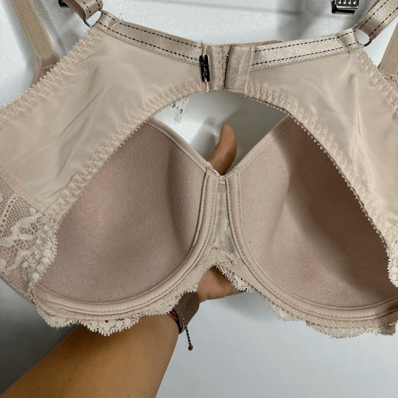 CHANTELLE Basic Invisible Smooth Support T-Shirt Bra beige underwire womens 36DD - Picture 7 of 7